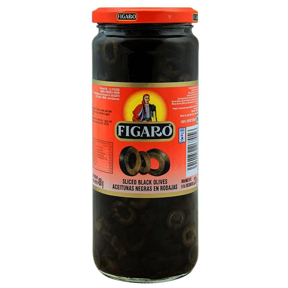 Black Sliced Olives /Figaro/ 450gm